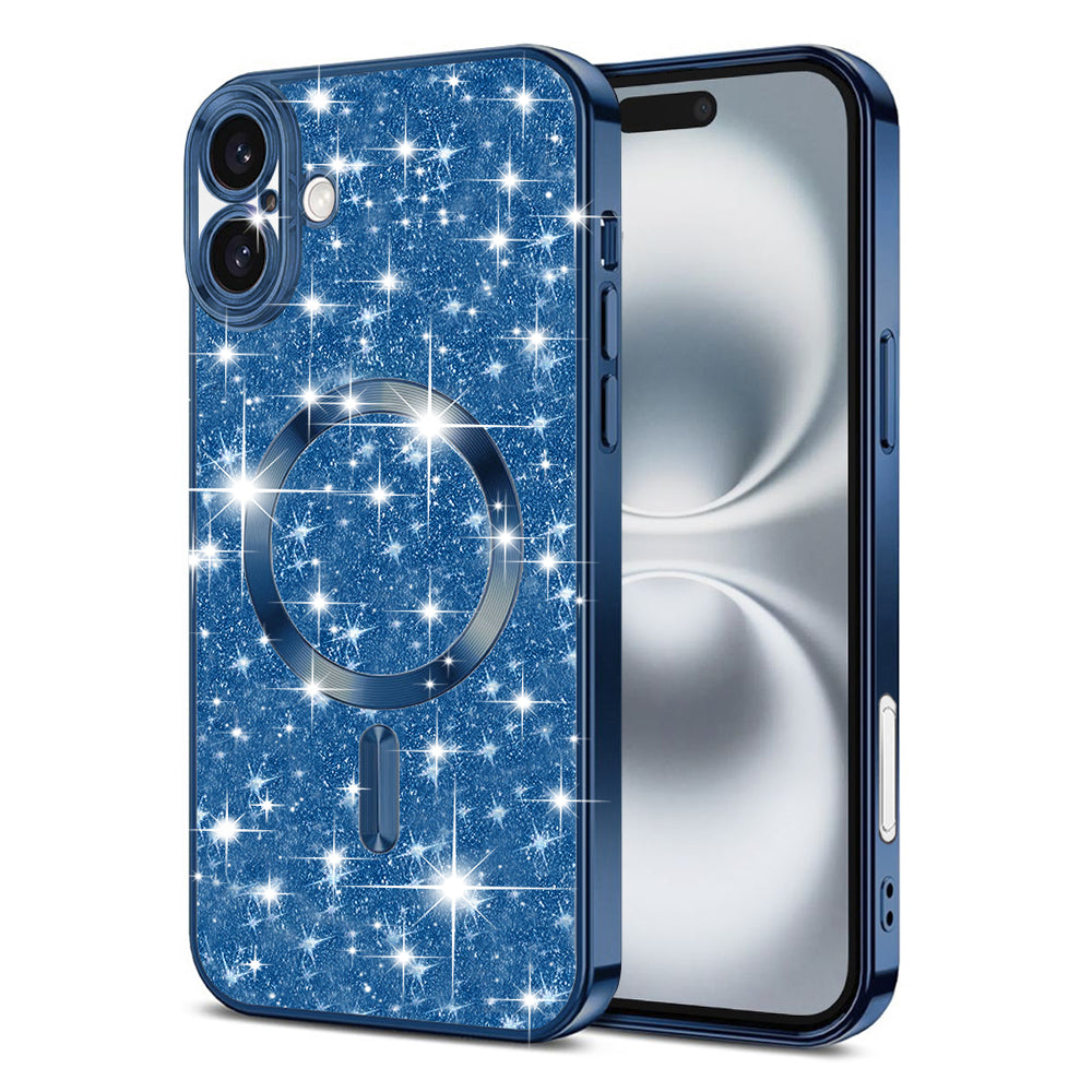 Techsuit - Luxury Glitter MagSafe - iPhone 16 Plus - Deep Blue