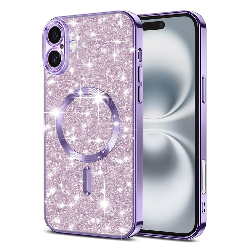Techsuit - Luxury Glitter MagSafe - iPhone 16 - Light Purple