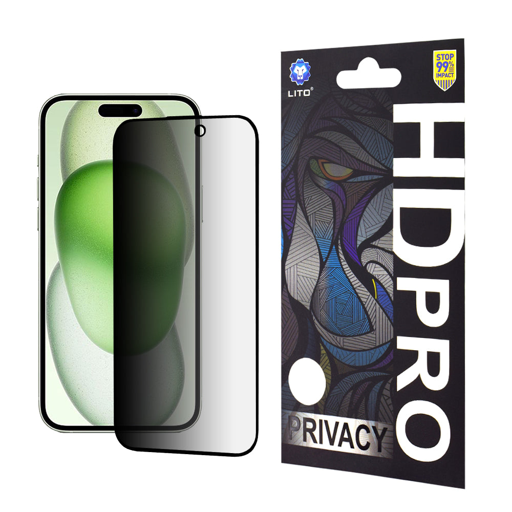 Lito - HD PRO Privacy - iPhone 15 Plus - Black