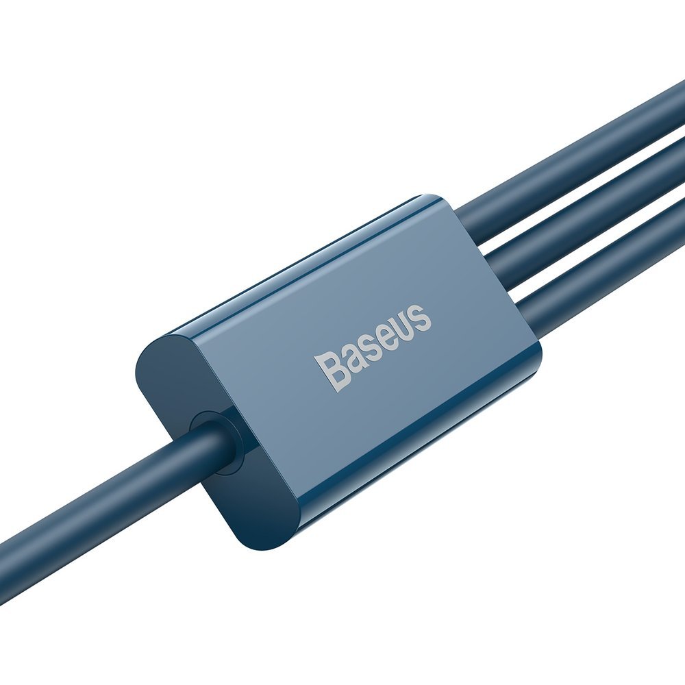 Baseus - Data Cable Superior Series (CAMLTYS-03) - USB to Type-C, Micro-USB, Lightning, Fast Charging 3.5A, 1.5m - Blue