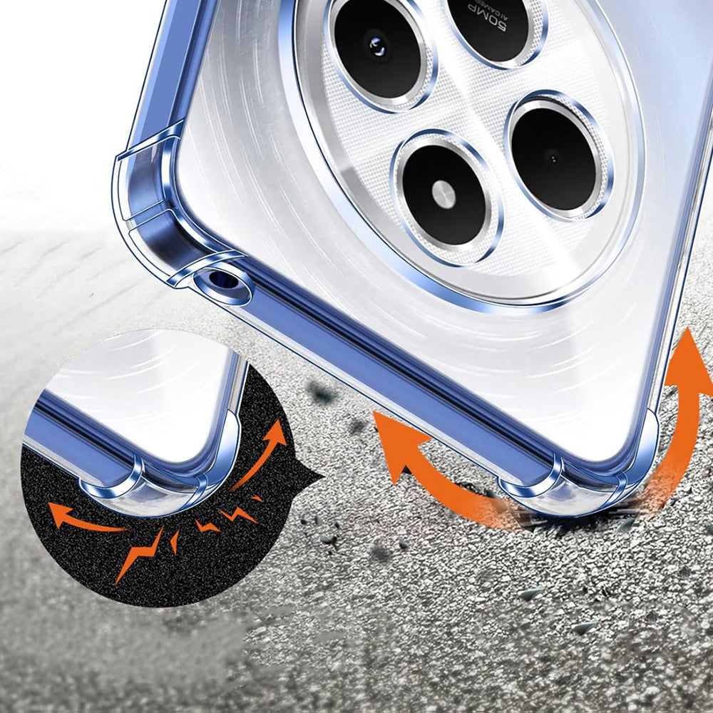 Techsuit - Shockproof Clear Silicone - Xiaomi Redmi 14C / Poco C75 - Clear