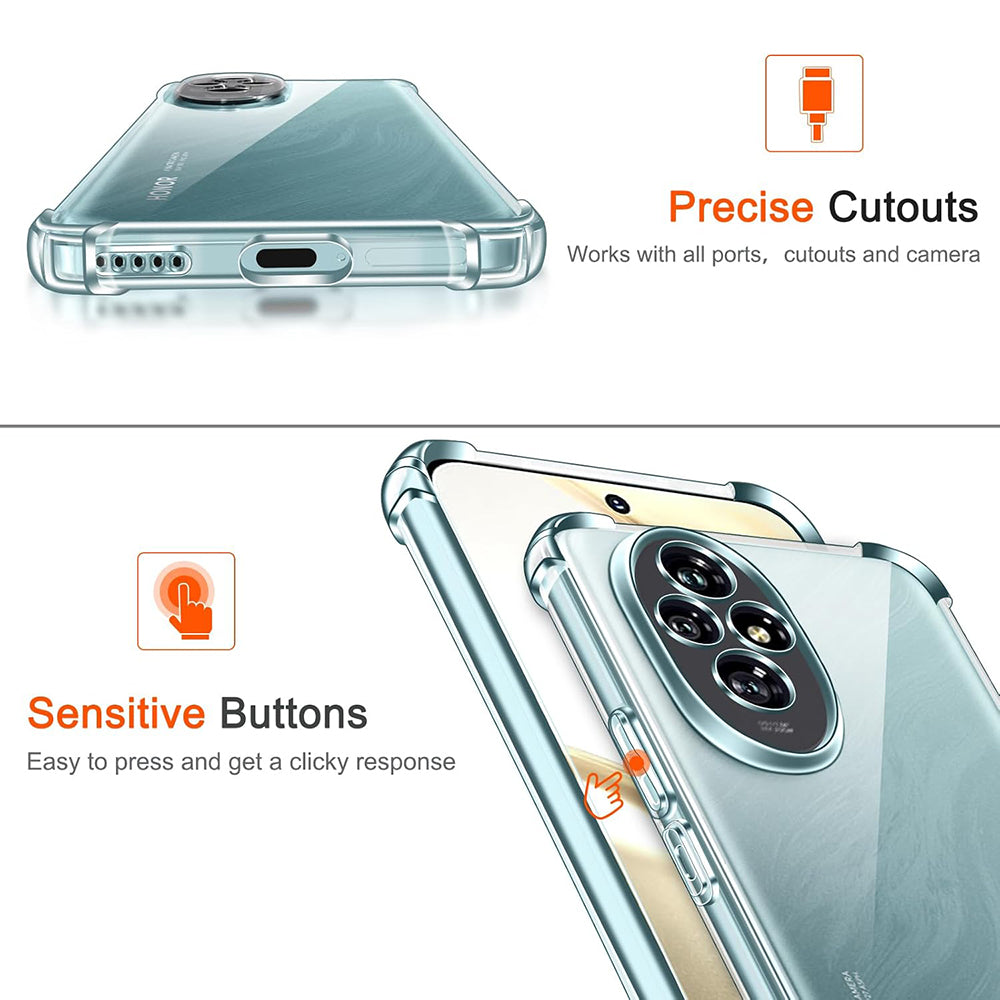 Techsuit - Shockproof Clear Silicone - Honor 200 - Clear