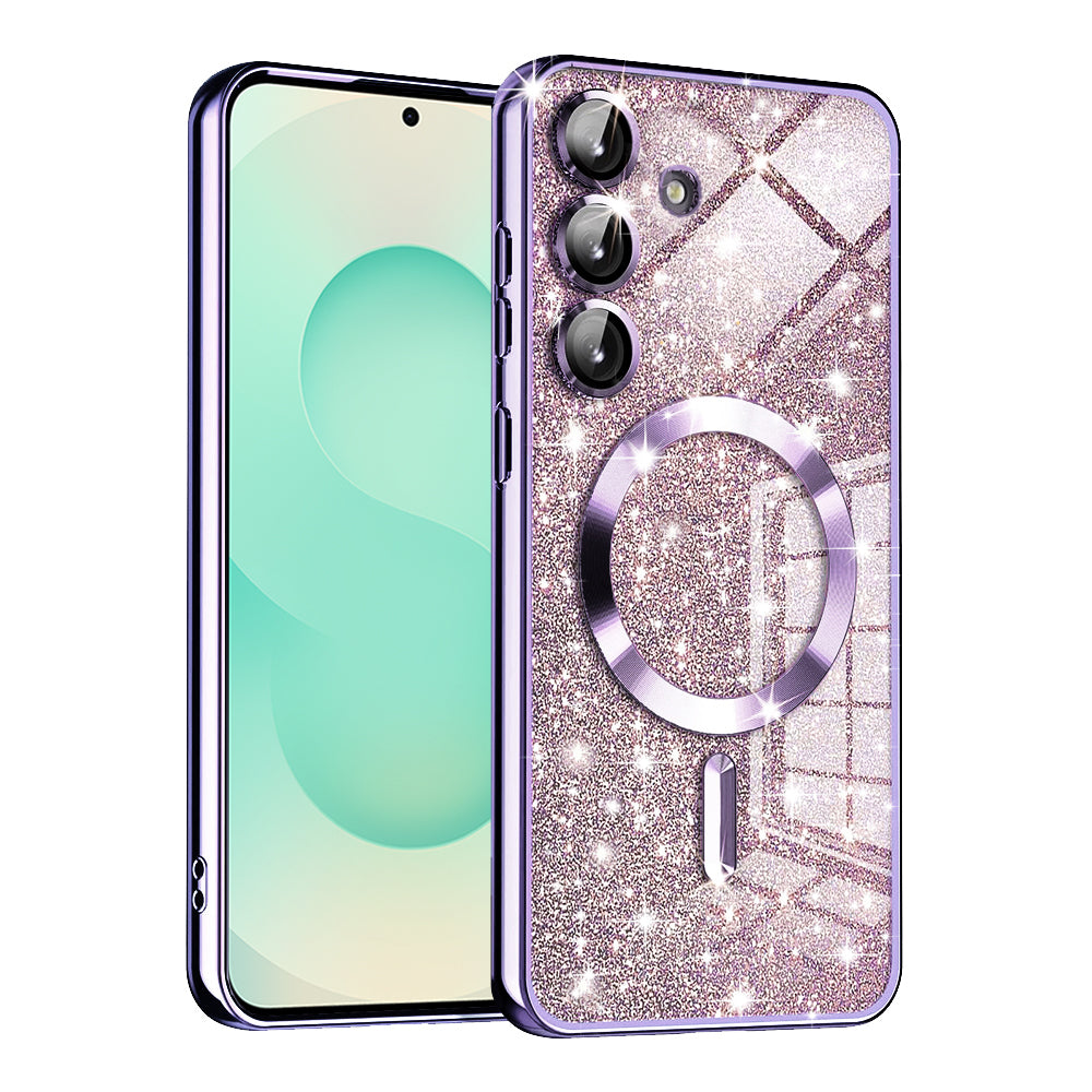Techsuit - Luxury Glitter MagSafe - Samsung Galaxy S25 Plus - Light Purple