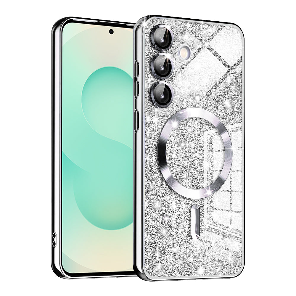 Techsuit - Luxury Glitter MagSafe - Samsung Galaxy S25 Plus - Silver