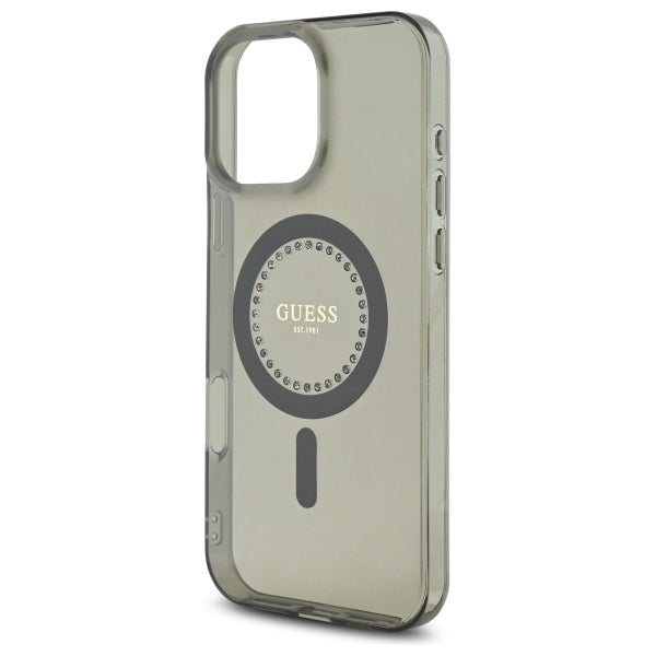 Guess Magsafe “Rhinestones” Hard Case Θήκη προστασίας από σκληρό πλαστικό – iPhone 16 Pro (Μαύρο – GUHMP16LPFTDTEK)