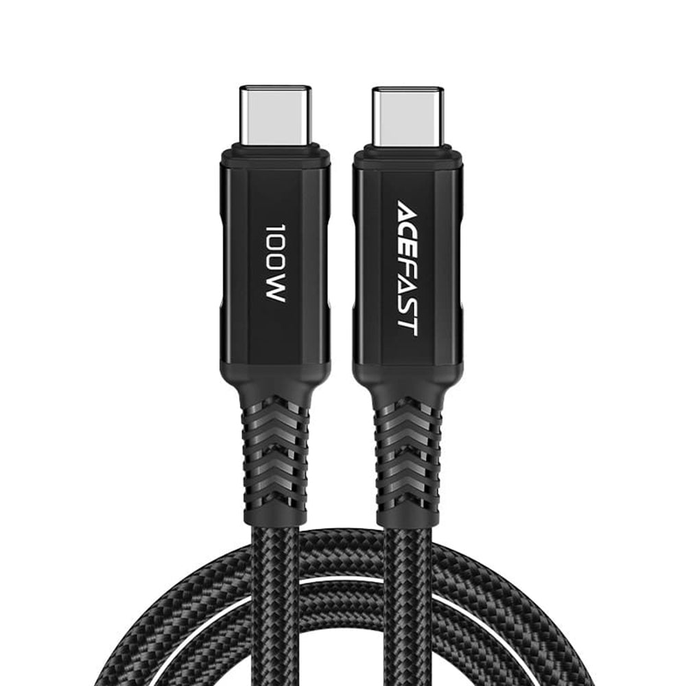 Acefast - Data Cable (C4-03) - Type-C to Type-C, 100W, 5A, 480Mb/s, Fast Charging, 2m - Black