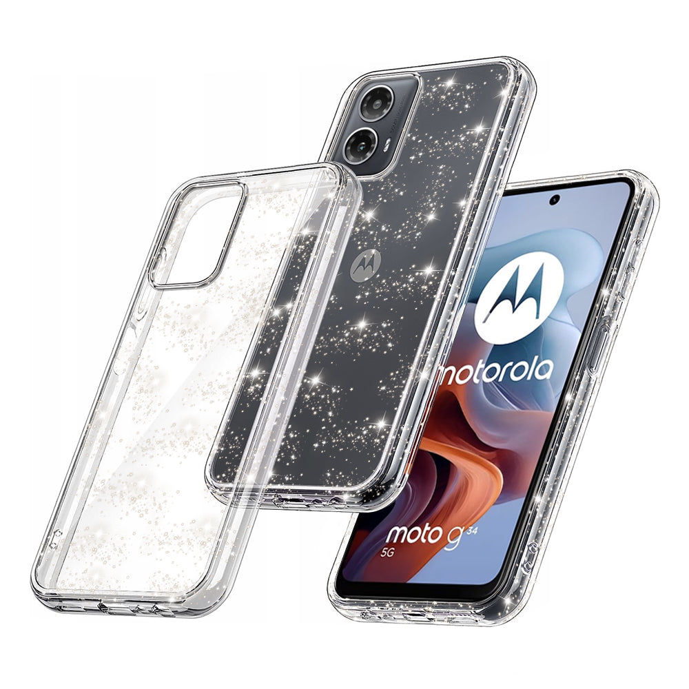 Techsuit - SparkleSkin Series - Motorola Moto G34 / Moto G45 - Clear