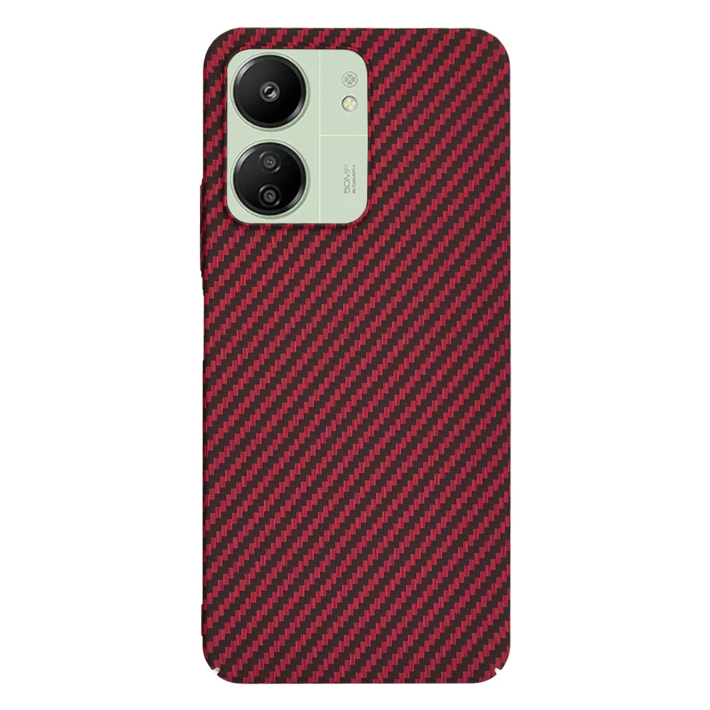 Techsuit - Carbonite FiberShell - XXiaomi Redmi 13C 4G / Redmi 13C 5G / Poco C65 - Red
