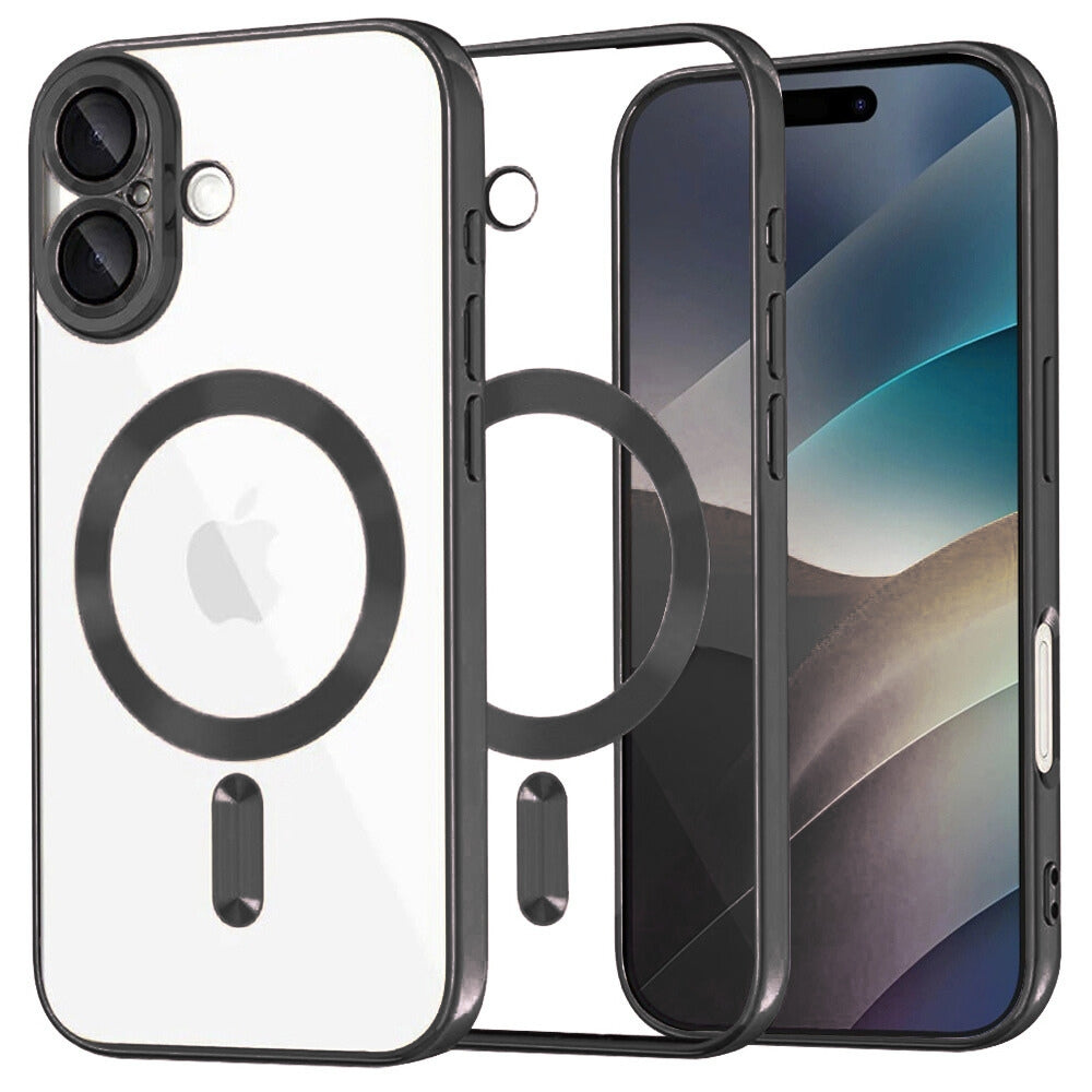 Θήκη Διάφανη MagSafe Gloss Μαύρο για iPhone 17 – PhoneBazaar