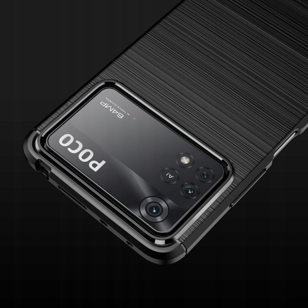 Techsuit - Carbon Silicone - Xiaomi Poco X4 Pro 5G - Black