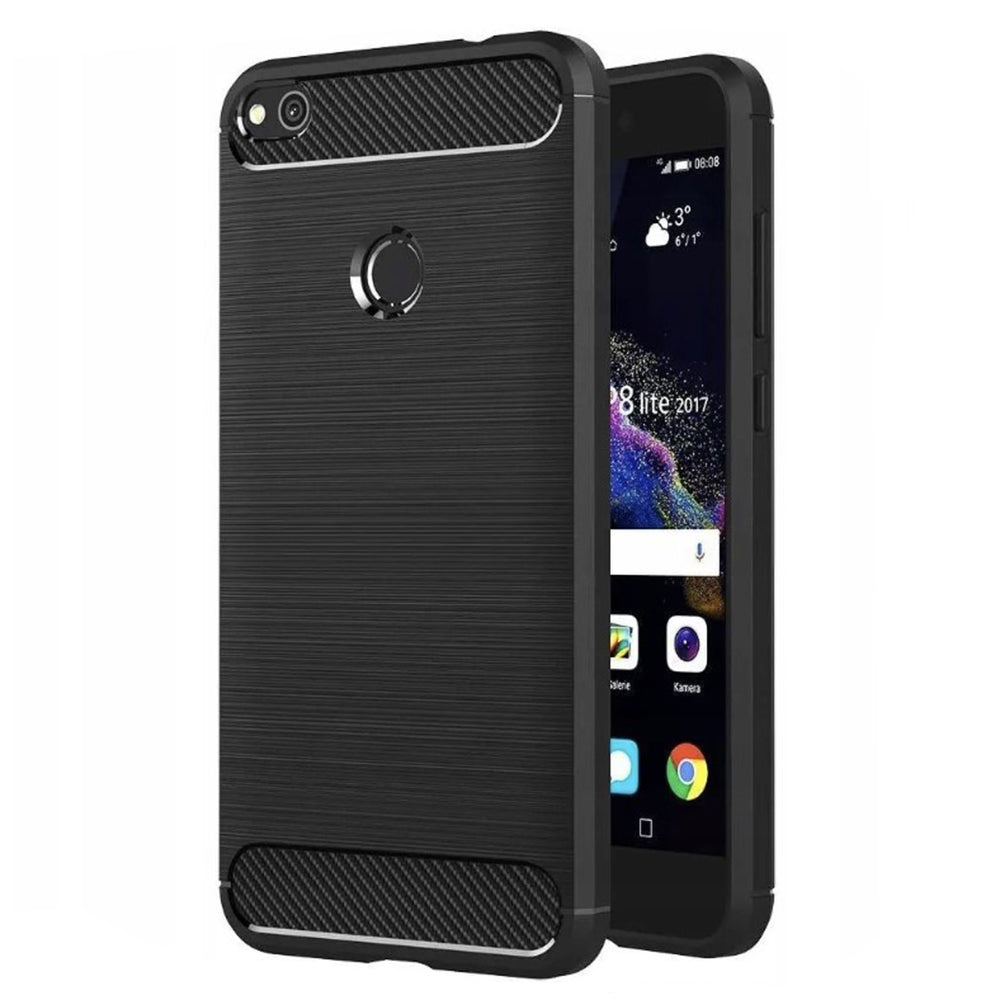 Techsuit - Carbon Silicone - Huawei P9 Lite 2017 / P8 Lite 2017 - Black