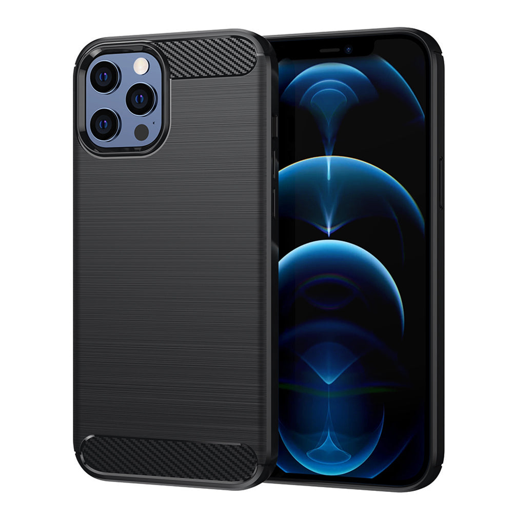 Techsuit - Carbon Silicone - iPhone 12 Pro Max - Black