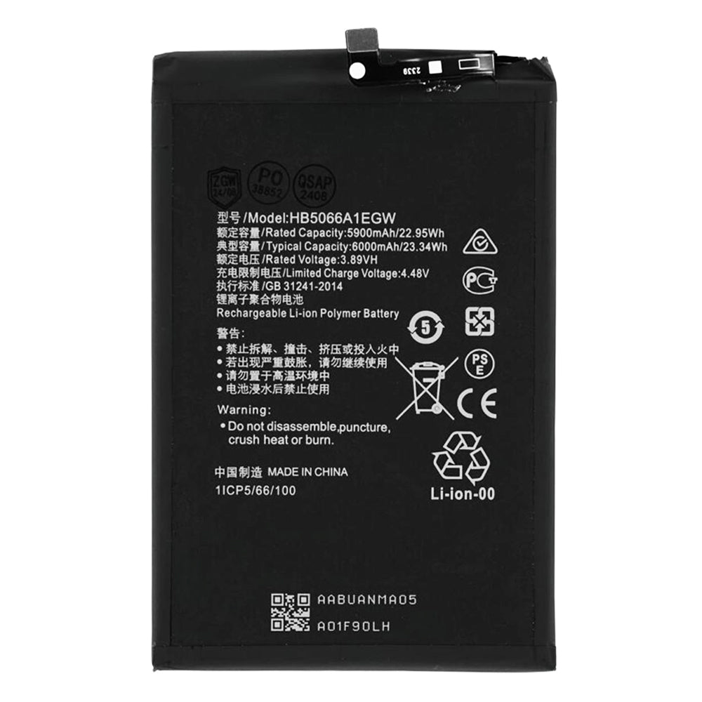 OEM - Smartphone Battery HB5066A1EGW (21899) - Honor X7a - 5900mAh - Black