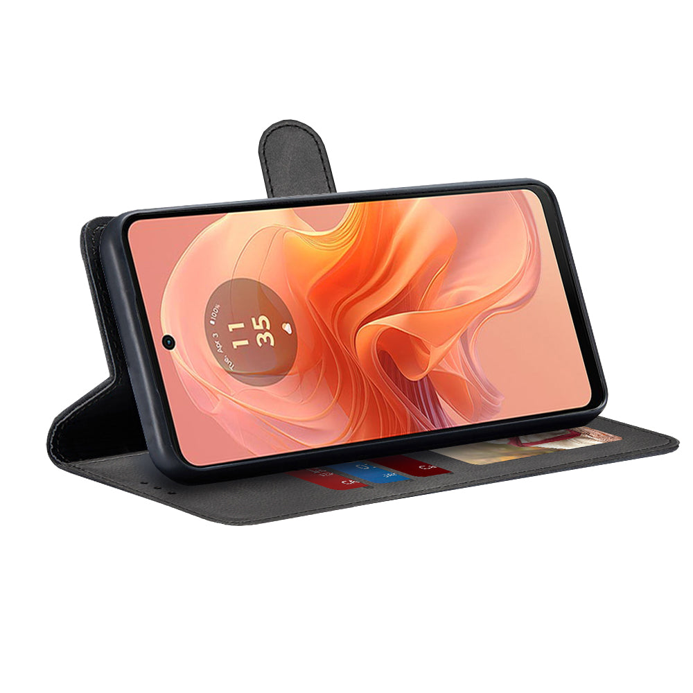 Techsuit - Diary Book - Motorola Moto G04 / Moto G04s / Moto G24 / Moto E14 - Black