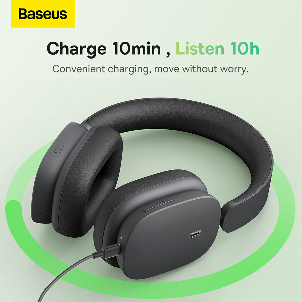 Baseus - Wireless Headphones Bowie H1 (NGTW230202) - Bluetooth 5.2, Foldable, Noise Cancellation - Creamy White