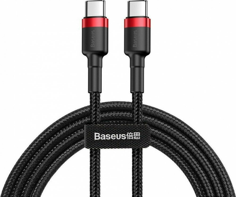 Baseus Cafule Braided USB 2.0 Cable USB-C male - USB-C 60W PD Μαύρο 2m