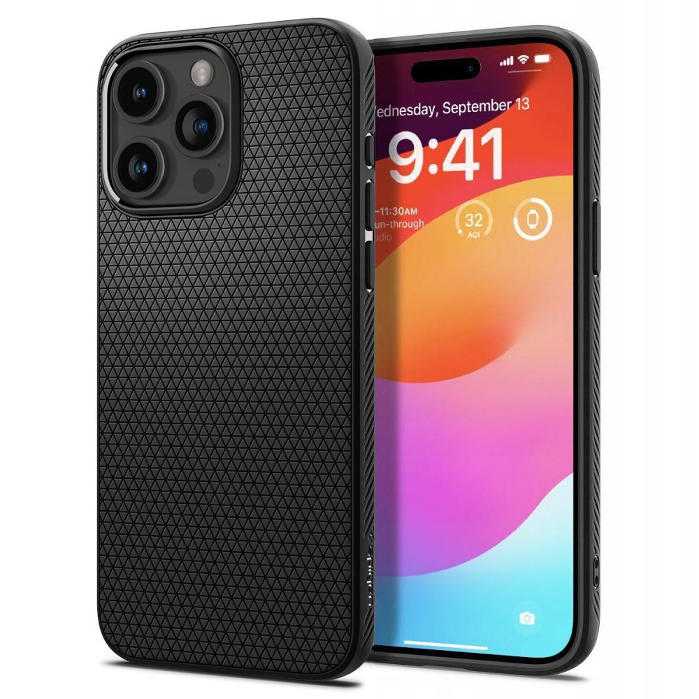 Spigen Liquid Air Back Cover Σιλικόνης Μαύρο (iPhone 15 Pro)