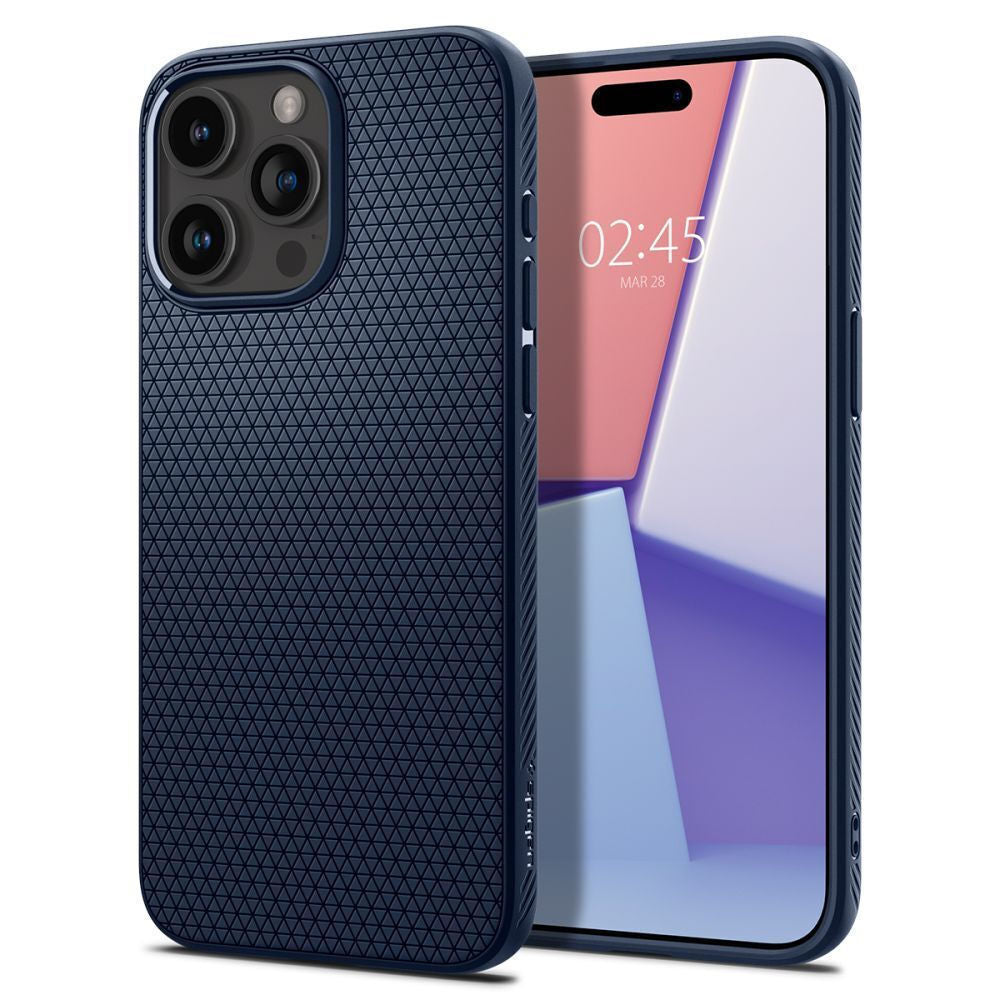 Spigen Liquid Air Back Cover Σιλικόνης Navy Μπλε (iPhone 15 Pro Max)