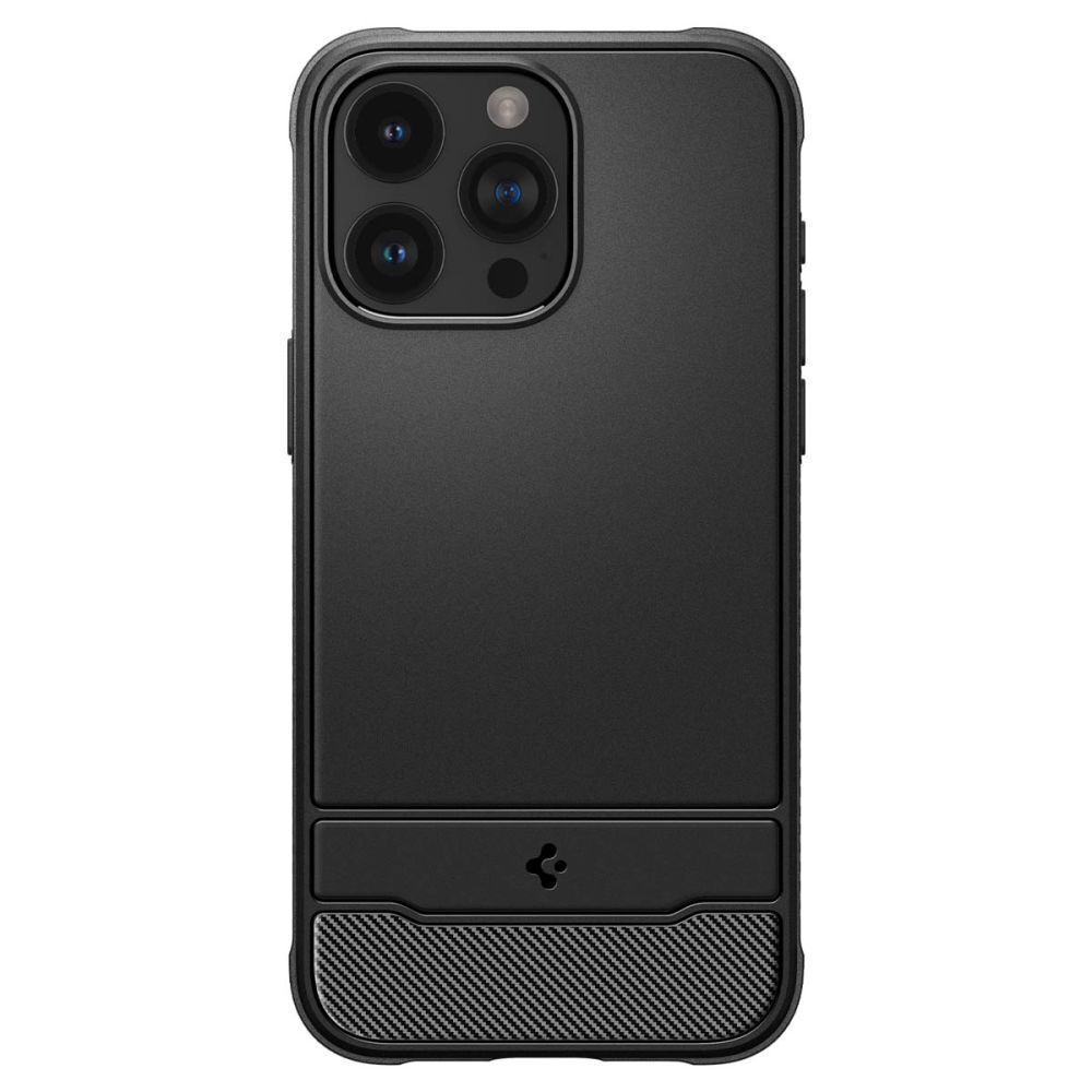 Spigen Rugged Armor MagFit Back Cover Σιλικόνης 2mm Μαύρο (iPhone 15 Pro Max)