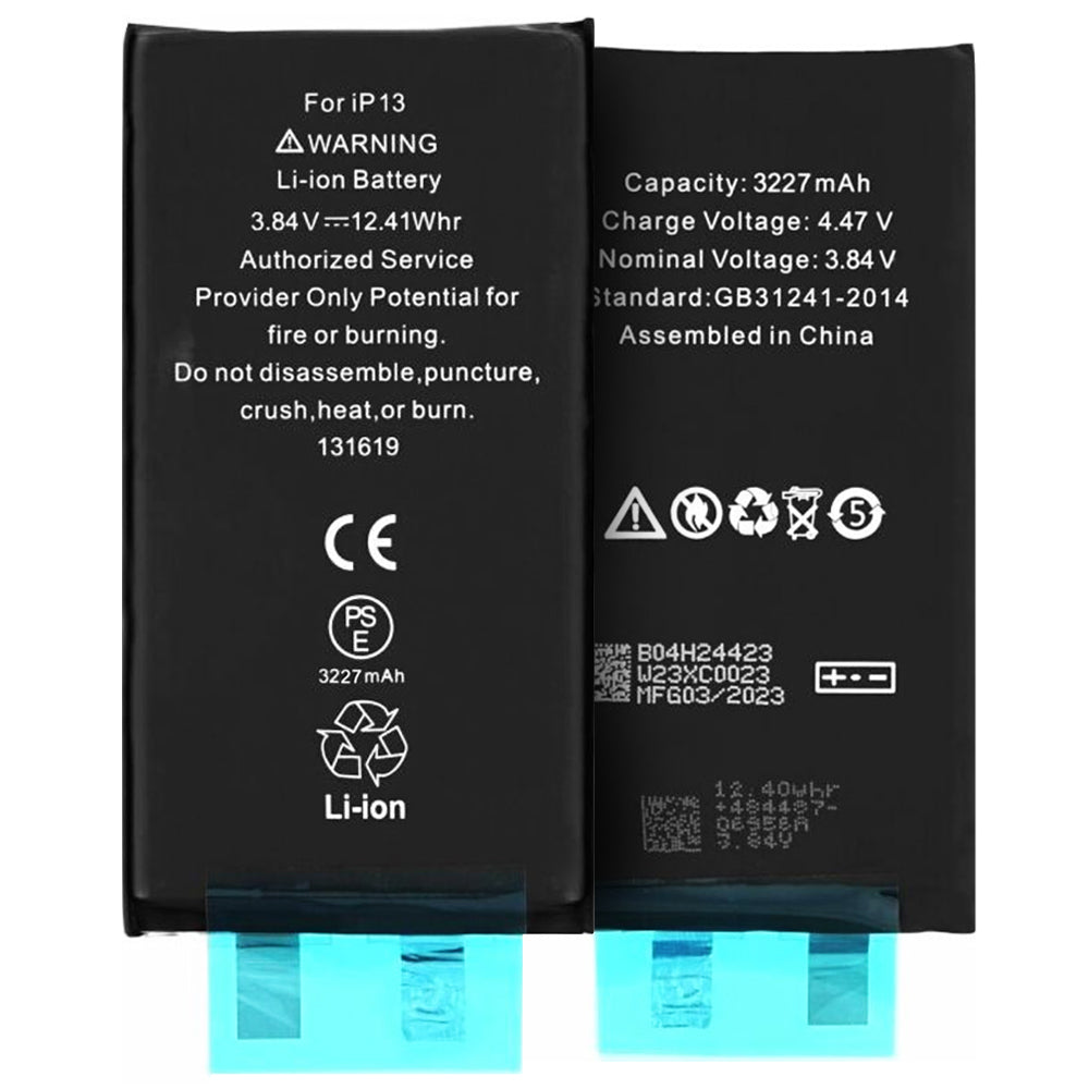 OEM - Smartphone Battery (19316) - iPhone 13 - 3227mAh, without Flex-Cable - Black