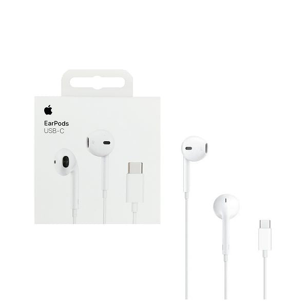 Apple Earpods Earbuds Handsfree Ακουστικά με Βύσμα USB-C Λευκό