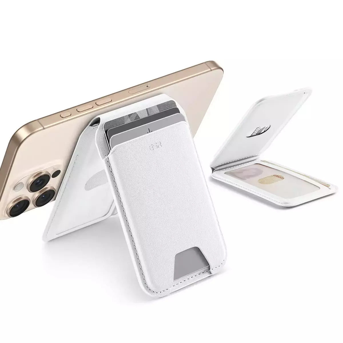 ESR MagSafe Θήκη Καρτών Aura Wallet Stand HaloLock σε Λευκό χρώμα