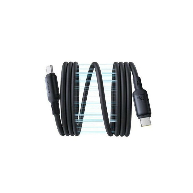 Baseus Picogo Magnetic Magnetic USB 2.0 Cable USB-C male - USB-C 240W PD Μαύρο 1m