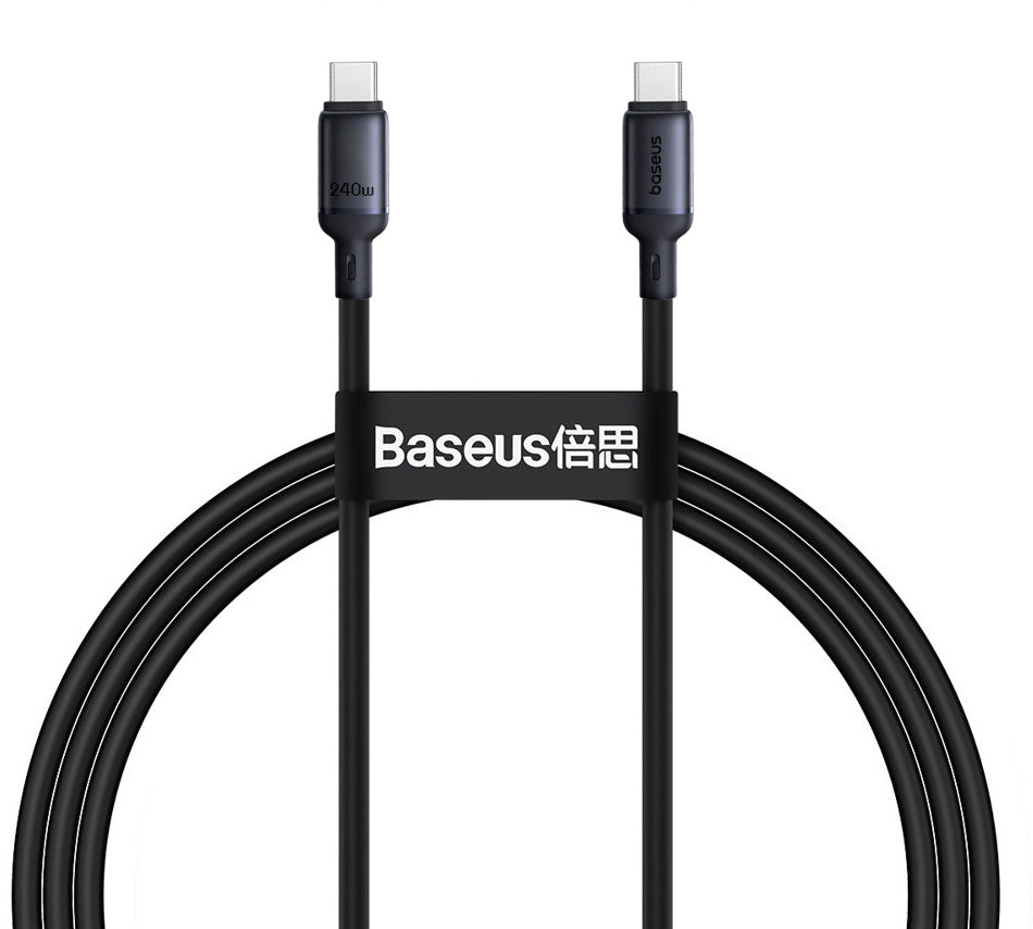 Baseus Picogo Magnetic Magnetic USB 2.0 Cable USB-C male - USB-C 240W PD Μαύρο 1m