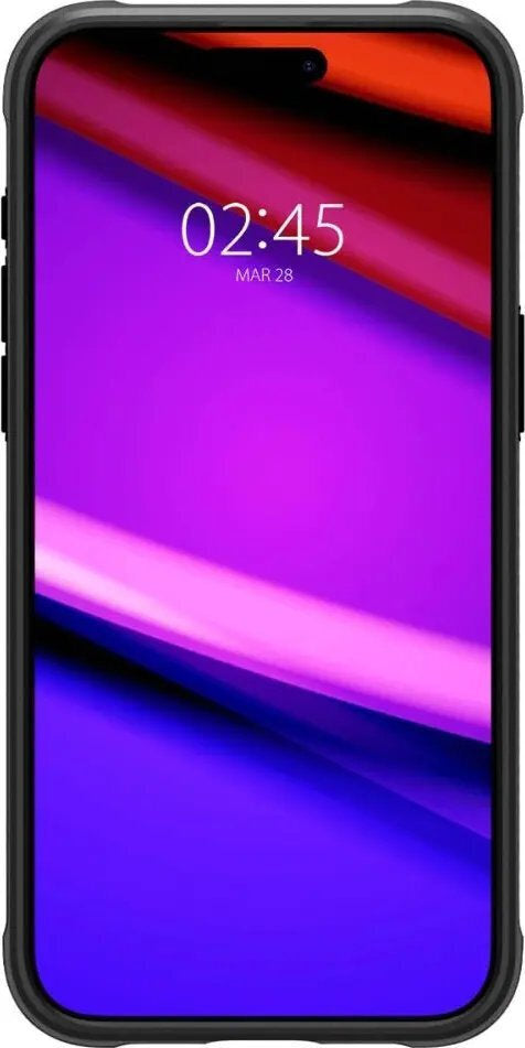 Spigen Rugged Armor MagFit Back Cover Σιλικόνης 2mm Μαύρο (iPhone 15 Pro Max)