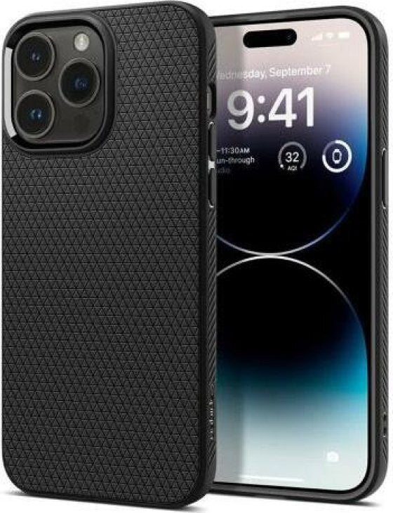 Spigen Liquid Air Back Cover Σιλικόνης Μαύρο (iPhone 15 Pro Max)
