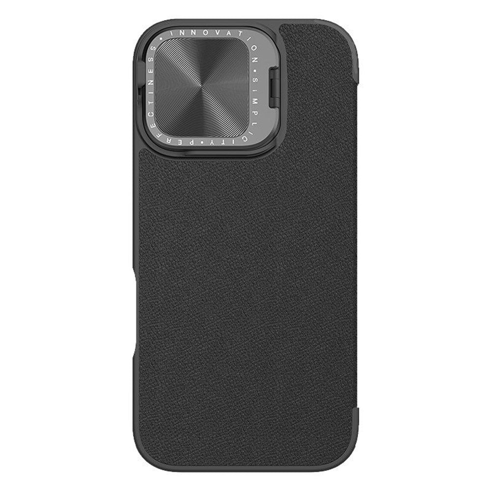 Nillkin - Qin Prop Plain Leather Case - iPhone 16 - Black