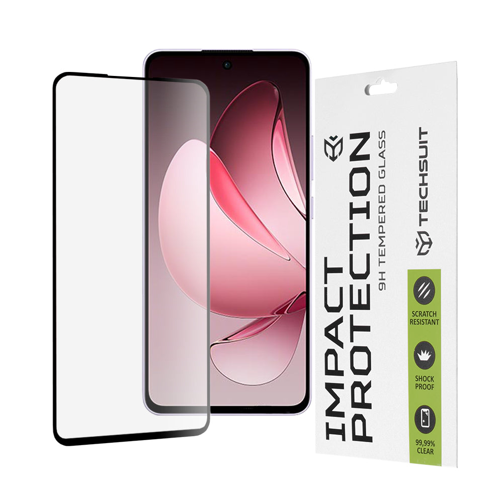 Techsuit - 111D Full Cover / Full Glue Glass - Oppo Reno13 F 4G / Reno13 F 5G / Reno13 FS 5G - Black