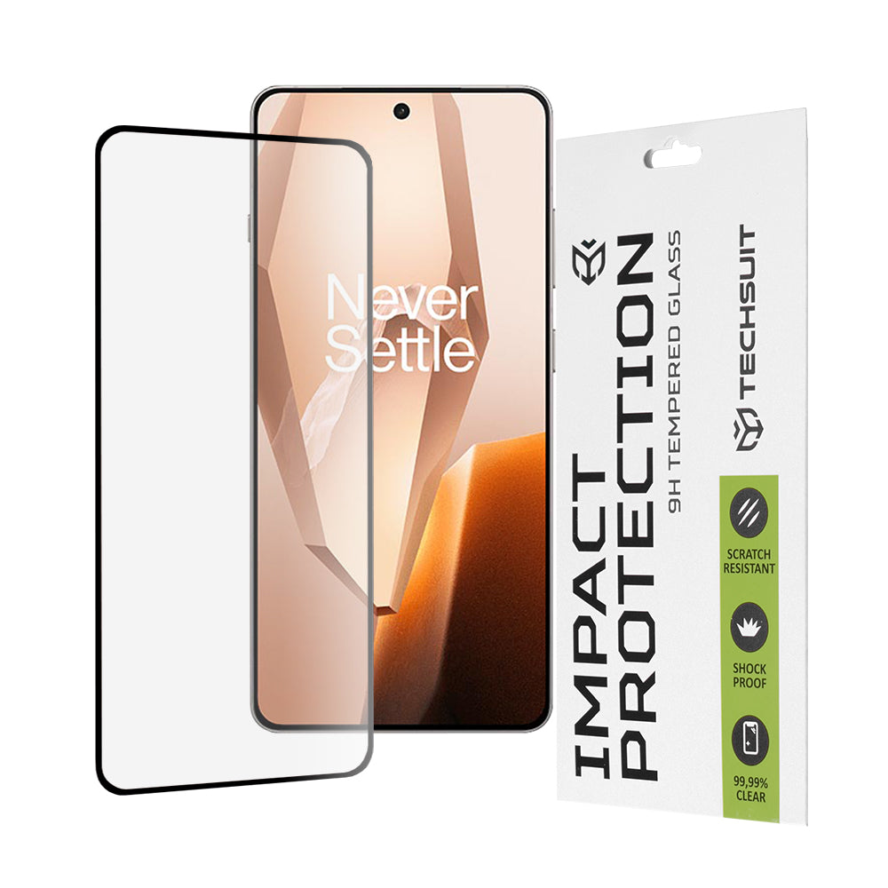 Techsuit - 111D Full Cover / Full Glue Glass - OnePlus 13R - Black