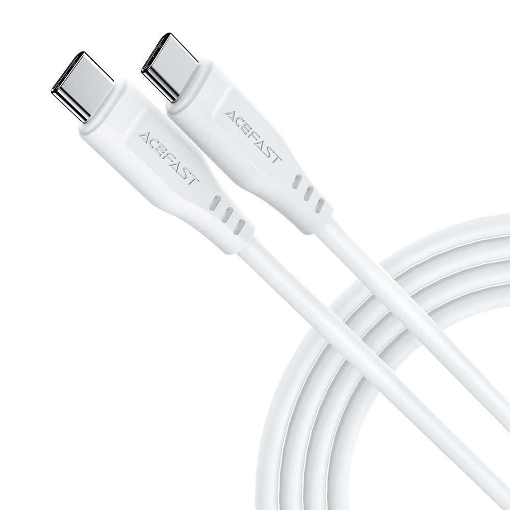 Acefast - Data Cable (C3-03) - Type-C to Type-C, 60W, 3A, 480Mb/s, High-Speed Charging, 1.2m - White