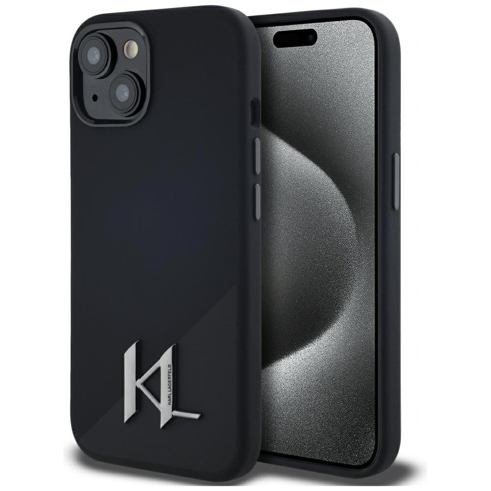 Karl Lagerfeld - Silicone MagSafe (KLHMP15SSCMKMPCK) - iPhone 15 - Shadow Metal Initial