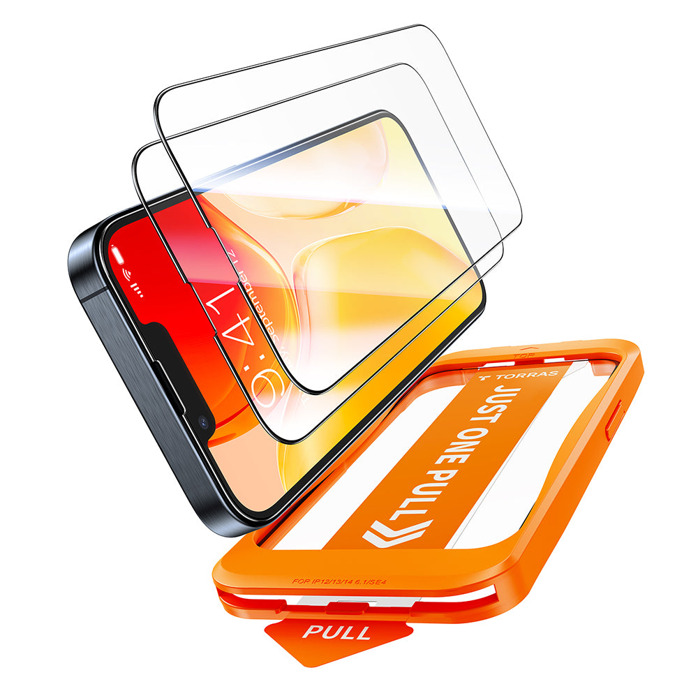 Torras - GlassGo Install Master (2 pack) - iPhone 16e - Black