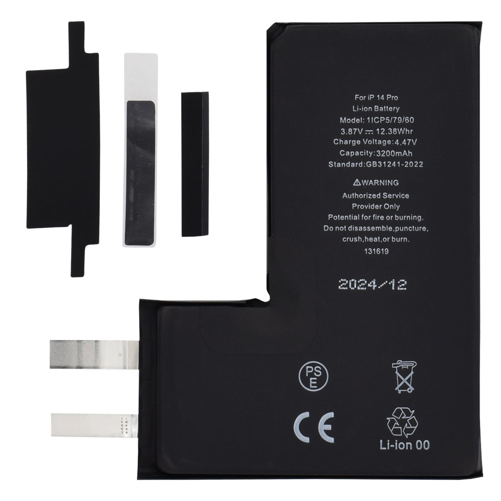 OEM - Smartphone Battery (19789) - without Flex-Cable - iPhone 14 Pro - 3200mAh - Black