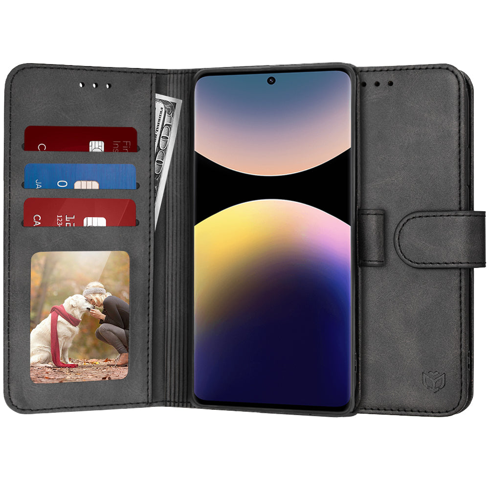 Techsuit - Diary Book - Xiaomi Redmi Note 14 Pro 4G - Black
