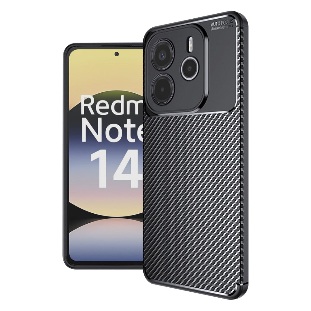 Techsuit - CarbonFiber - Xiaomi Redmi Note 14 4G (Regional) - Black