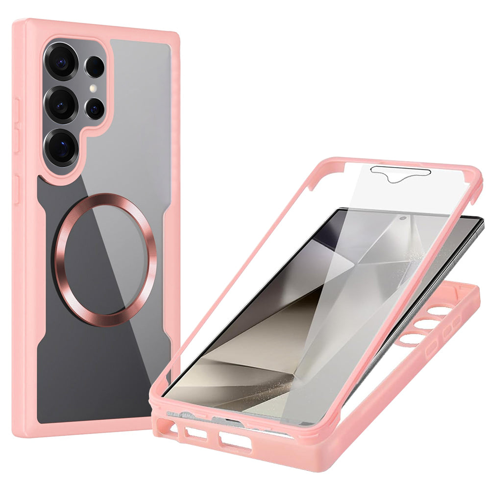 Techsuit - ColorVerse 360 MagSafe Series + Screen Protector - Samsung Galaxy S25 Ultra - Pink