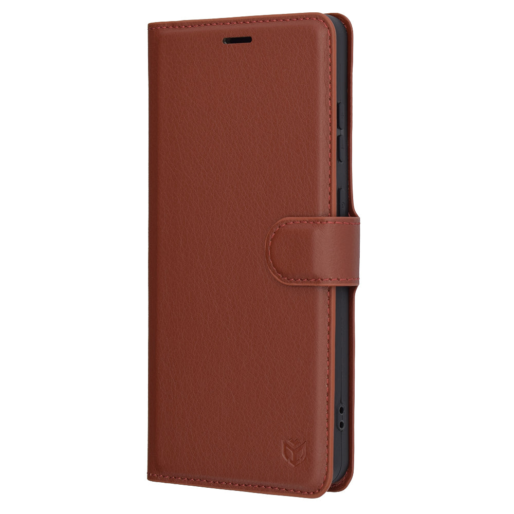 Techsuit - Leather Folio - OnePlus 13R - Brown