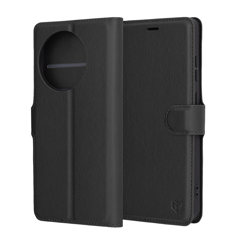 Techsuit - Leather Folio - OnePlus 13R - Black