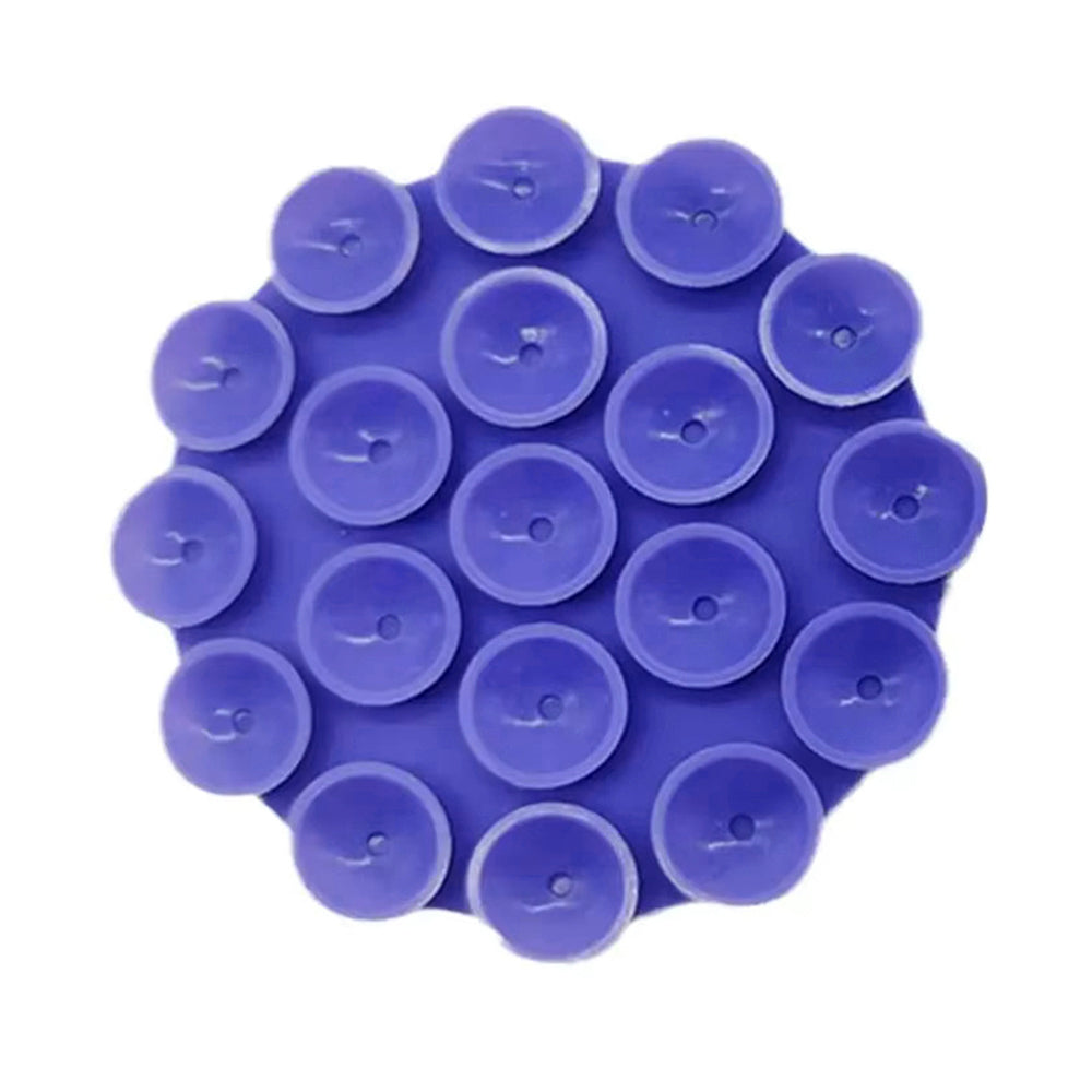 Techsuit - Phone Holder (SD-CUP) - Suction Pad for Selfies, Silicone, Adhesive Mount, Round Shape - Dark Blue