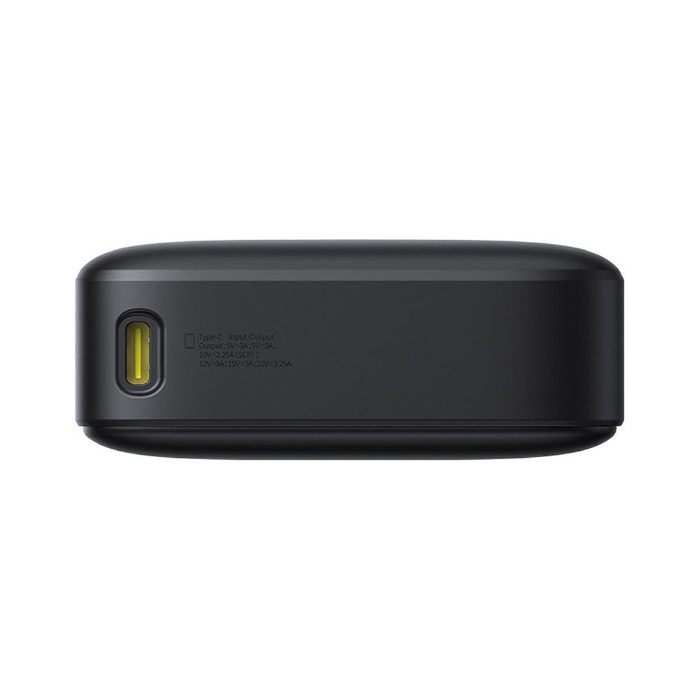 Baseus - Power Bank Free2Pull (P10073700123-00) - with Retractable USB-C Cable, Type-C, Display, 20000mAh, 65W, 0.7m - Black