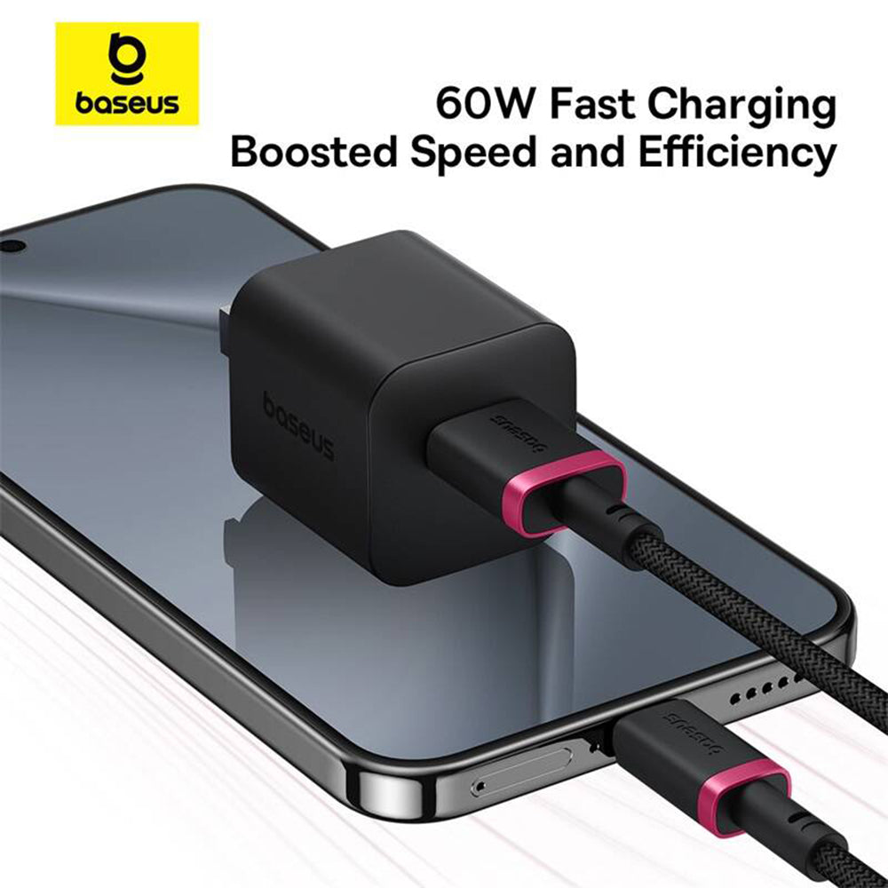 Baseus - Data Cable Dura Series (P10377802U01-03) - USB to Type-C, Fast Charging, 60W, 480Mbps, Naylon, 2m - Red / Black