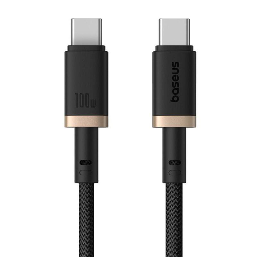 Baseus - Data Cable Dura Series (P10377803U01-02) - for MacBook, Type-C, Fast Charge, PD 100W, 480Mbps, 2m - Gold / Black