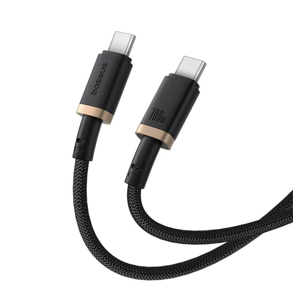 Baseus - Data Cable Dura Series (P10377803U01-02) - for MacBook, Type-C, Fast Charge, PD 100W, 480Mbps, 2m - Gold / Black