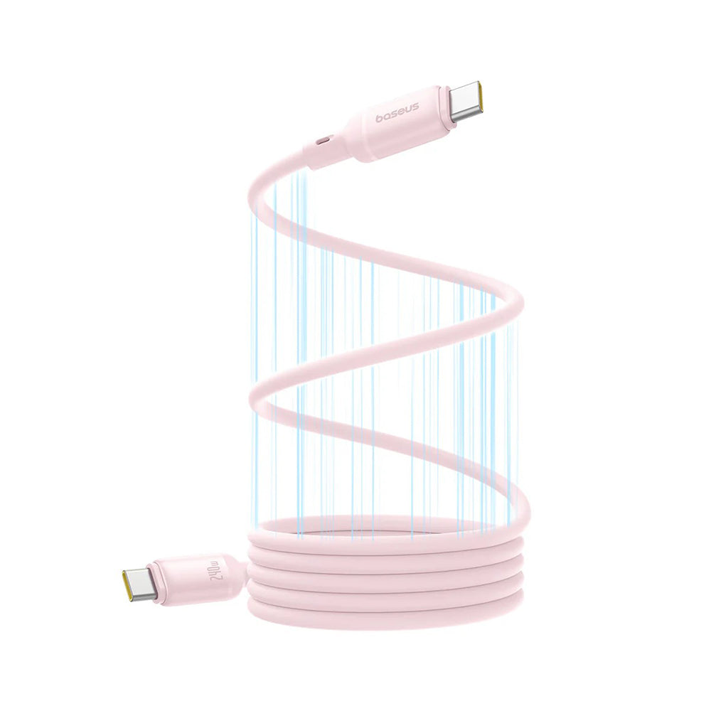Baseus - Data Cable PicoGo (P10376800411-00) - Magnetic, Type-C to Type-C, 240W, Fast Charging, 480Mbps, Silicone, 1m - Pink