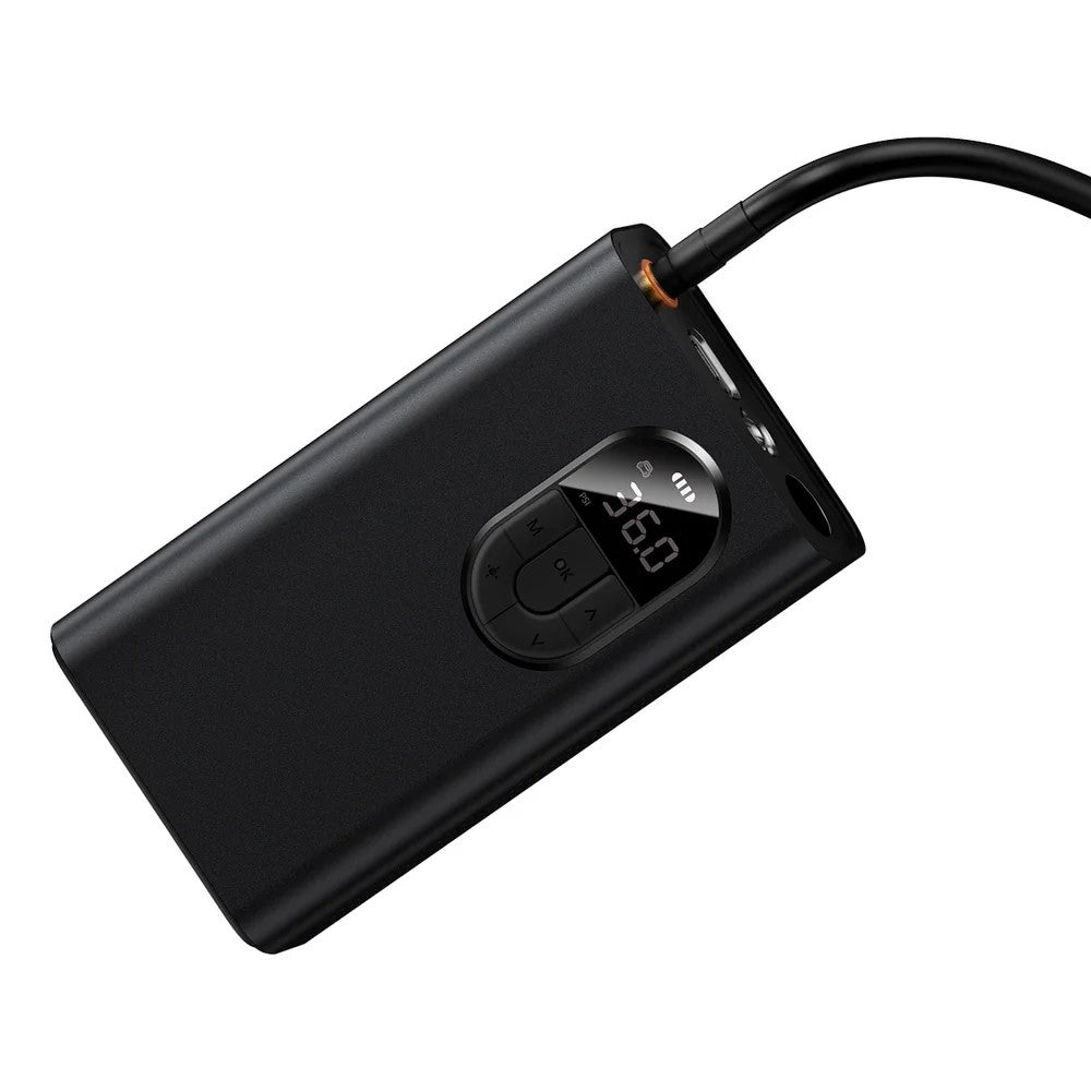 Baseus - Car Compressor (C11140500113-B1) - Portable Digital Air Pump, 2000mAh, 12V, 150psi, Fast Inflation - Black