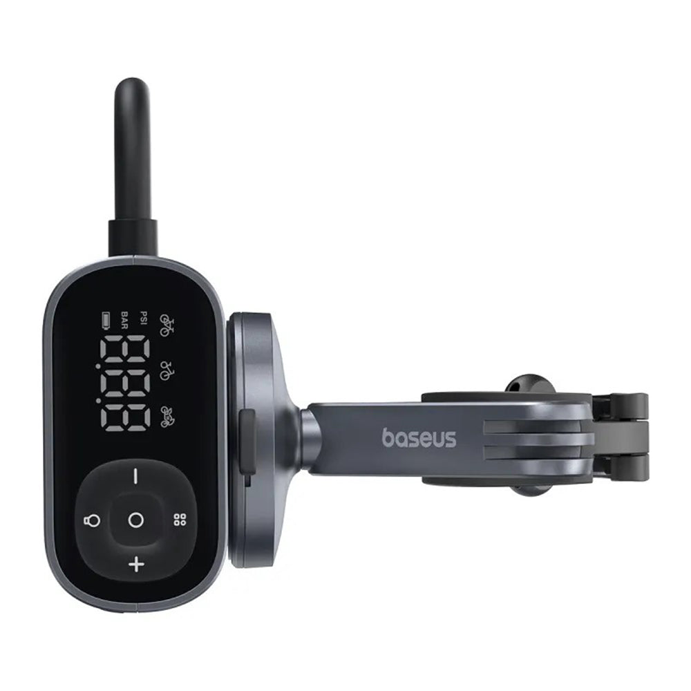 Baseus - Bike Compressor PrimeTrip Series (C11169000121-00) - Portable, Pressure Display, 1750mAh, 150psi, Ultra Fast - Black